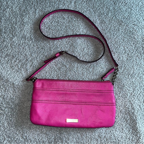 Kate Spade Vibrant Pink Crossbody Bag with Bow Accent - Picture 4 of 12